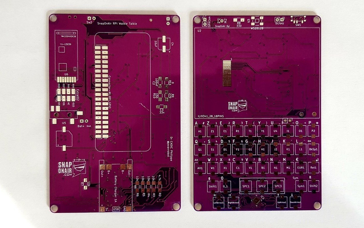 SnapOnAir Raspberry Pi Zero PCB