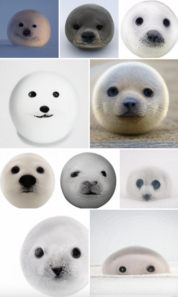 Ai generated "Ai generated "spherical baby harp seals"s"
